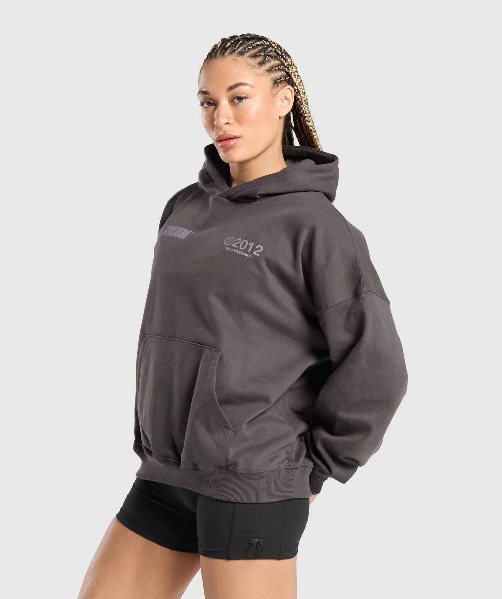 Gymshark Be a Visionary Oversized Hoodie - Greyed Purple