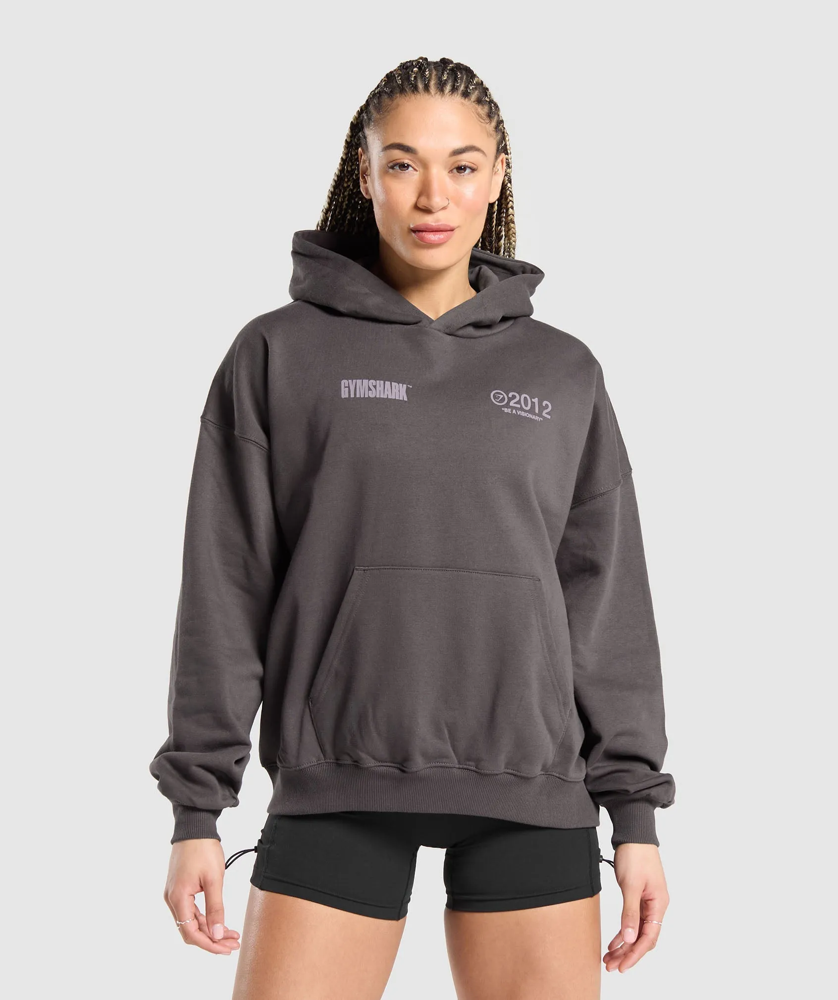 Gymshark Be a Visionary Oversized Hoodie - Greyed Purple