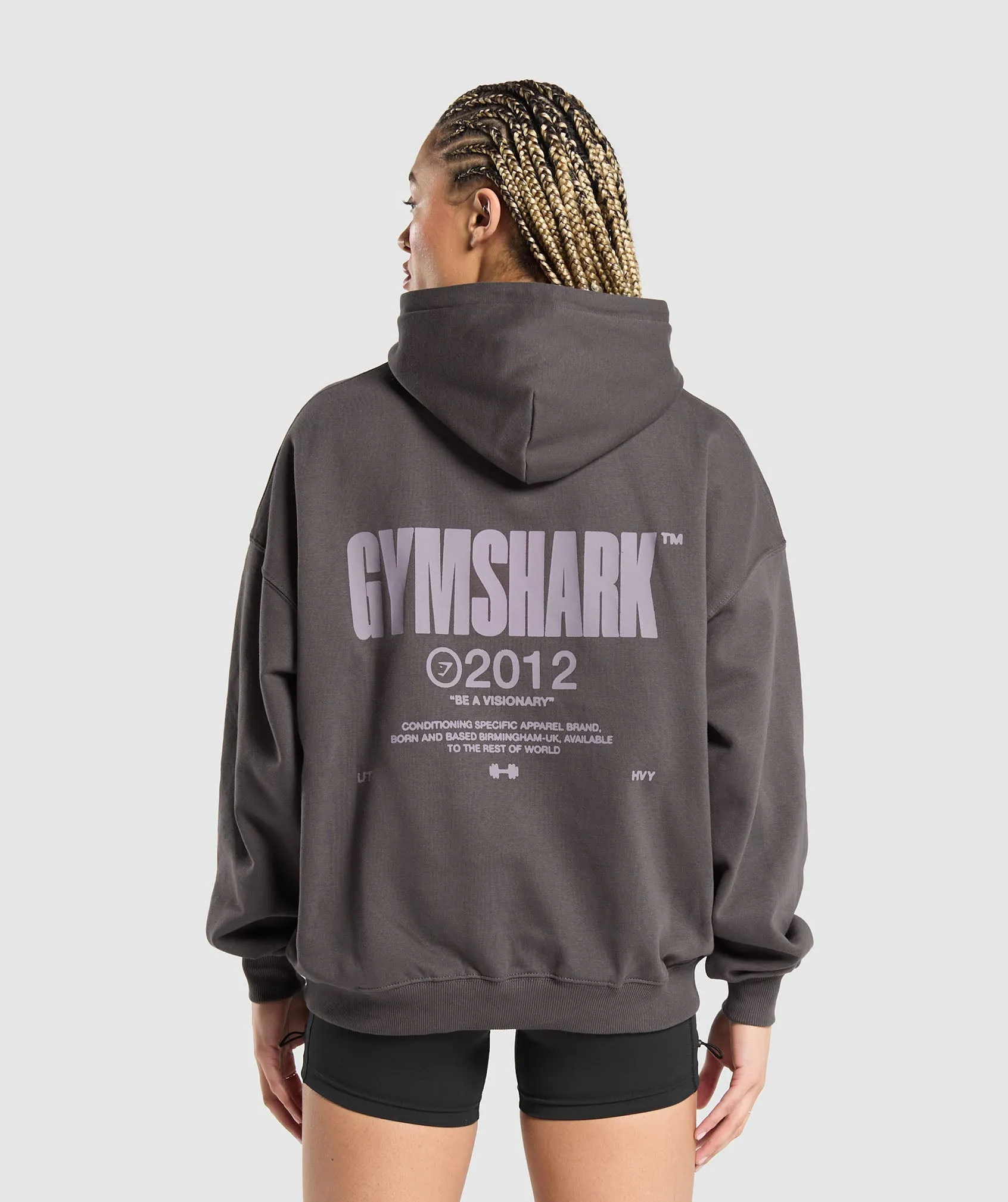 Gymshark Be a Visionary Oversized Hoodie - Greyed Purple