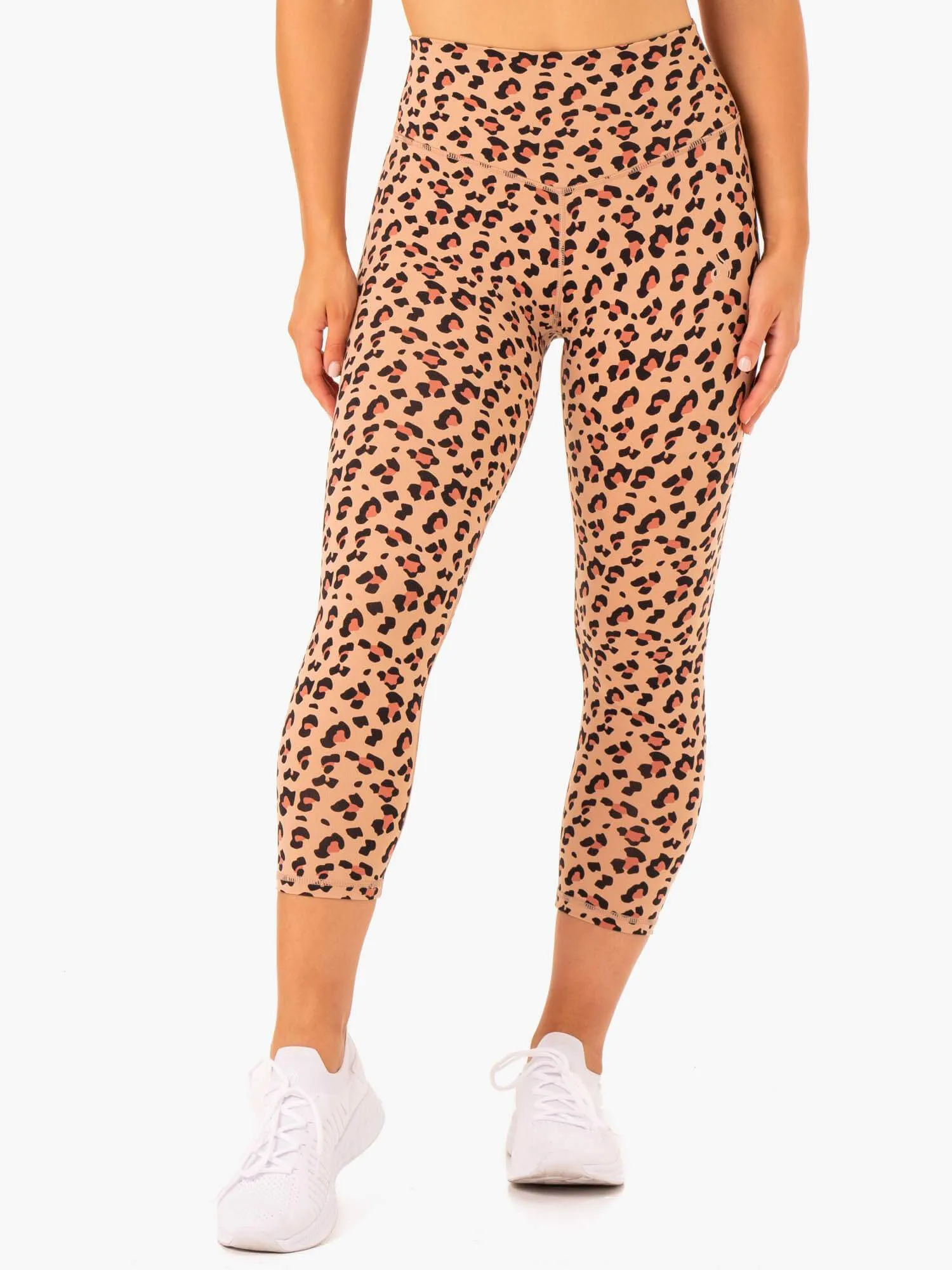 Hybrid 7/8 Leggings - Tan Leopard