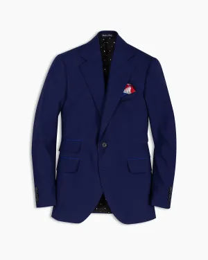 Ink Blue Contrast Wool Blazer