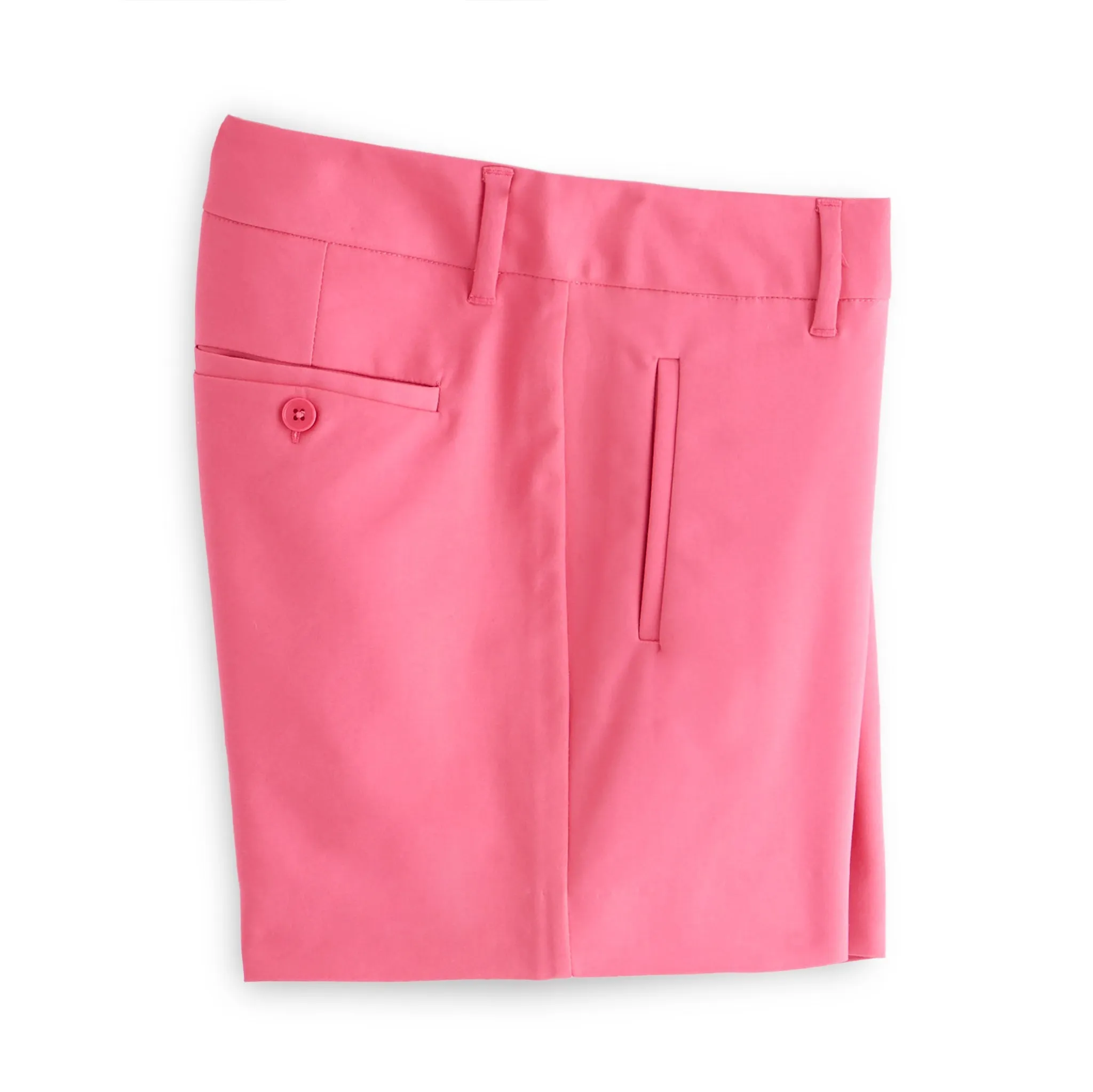 J. Peterman Women's Casual Classic Fit Mid-Rise Preppy Shorts in Pink with 5" Inseam