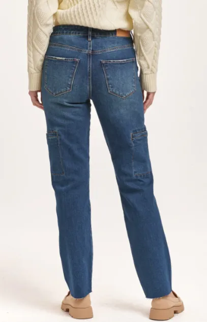 JODI STRAIGHT FIT HIGH RISE RAW HEM JEANS PARKLAND