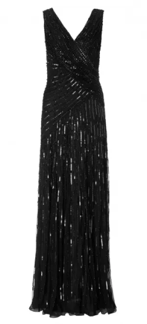 Juliet Sequin Gown Black