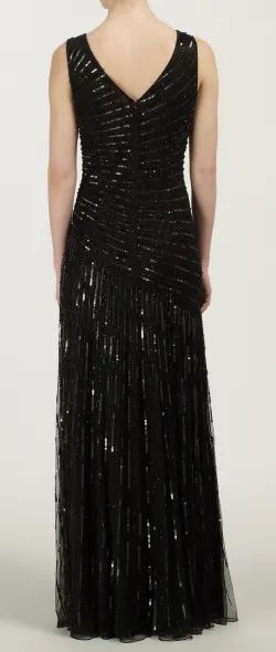 Juliet Sequin Gown Black