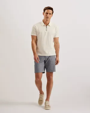 Katford Regular Fit Textured Tailored Shorts Blue