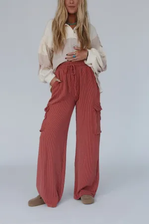 Keep It Cool Wide Leg Pants - Cinnamon