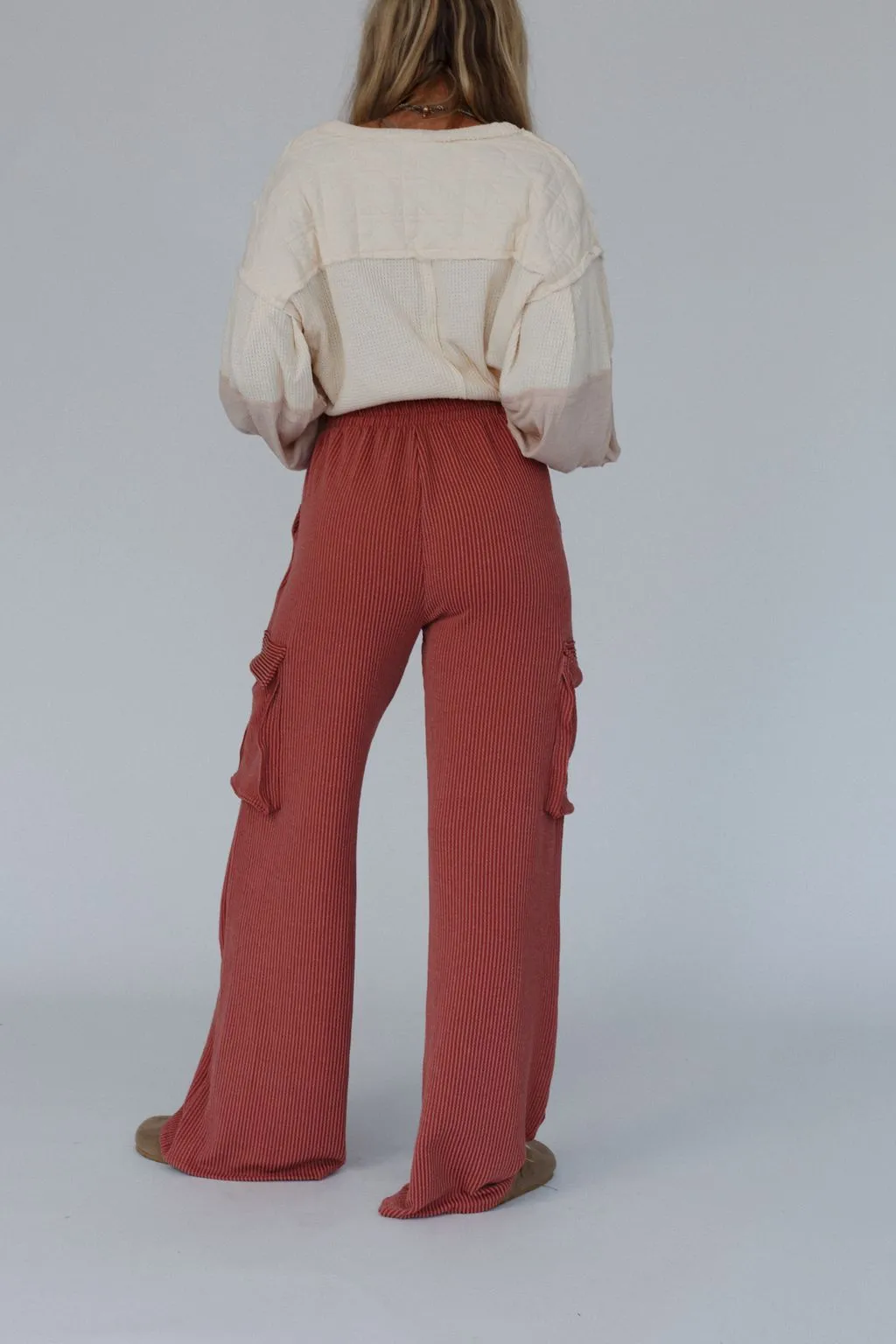 Keep It Cool Wide Leg Pants - Cinnamon