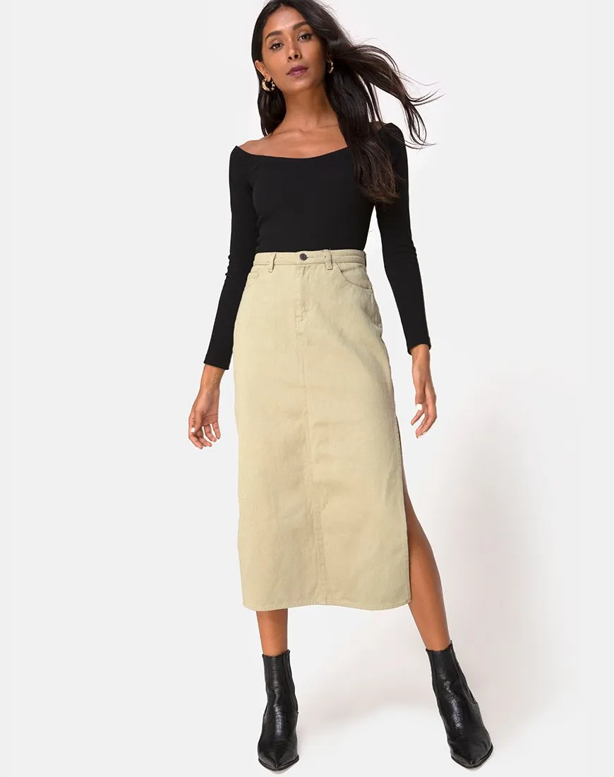 Lyra Midi Skirt in Sage