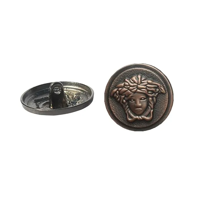 Medusa Metal Shank Buttons(7 Big   7 Small)