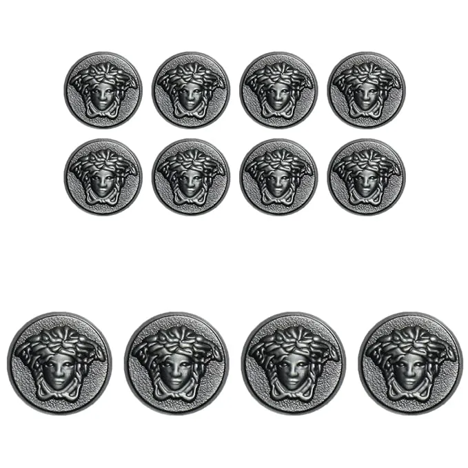 Medusa Metal Shank Buttons(8 Small   4 Big)