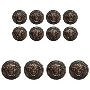 Medusa Metal Shank Buttons(8 Small   4 Big)