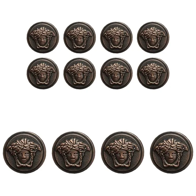 Medusa Metal Shank Buttons(8 Small   4 Big)