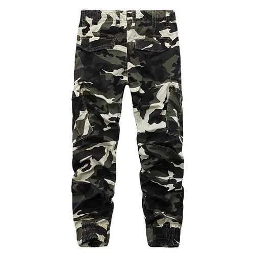 Men's Camouflage Multi Pockets Casual Pants Fashion Cotton Baggy Cargo  Pants