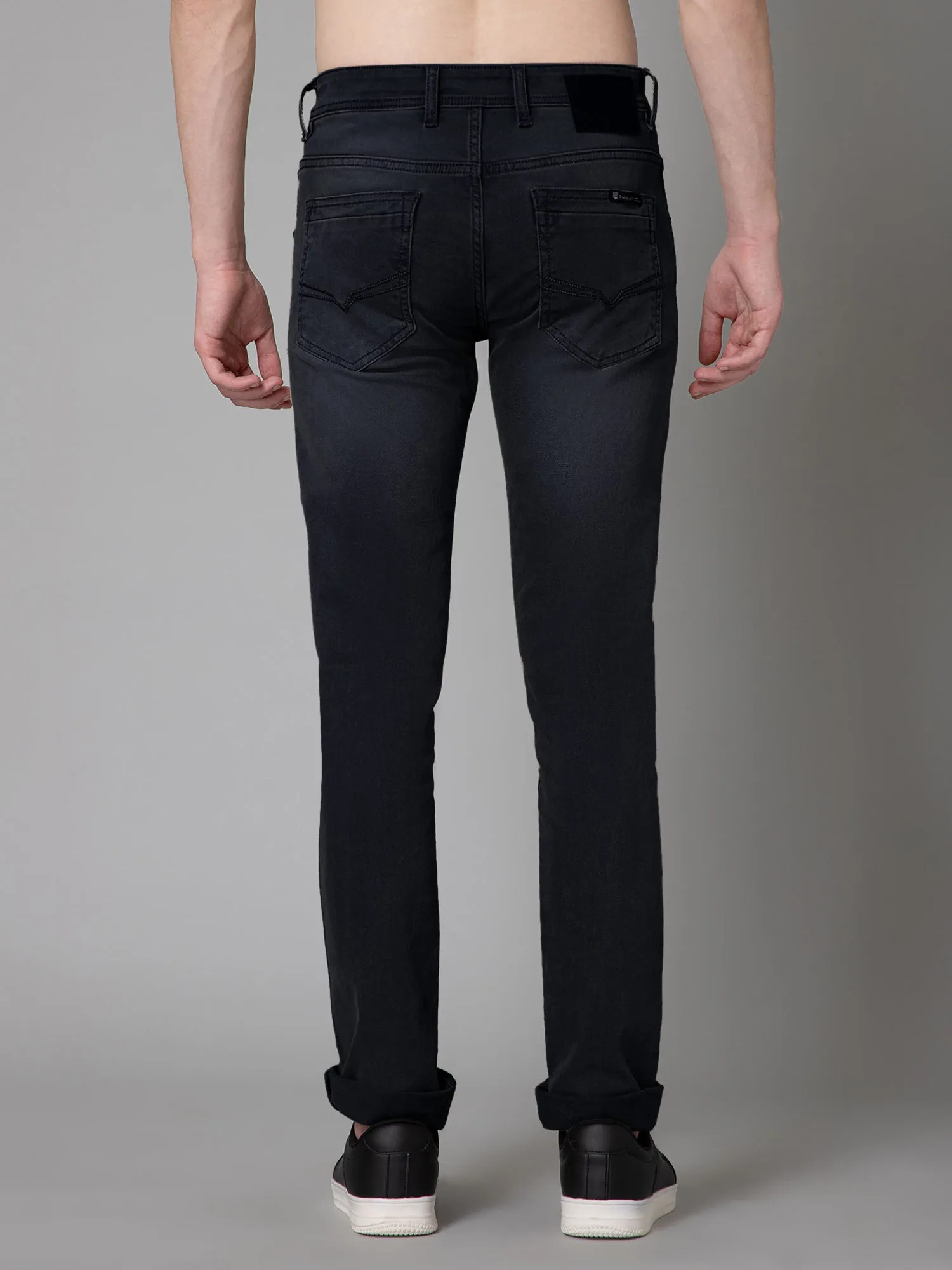 Men's Ultra Narrow fit Light Fade Charcoal Black  Jeans