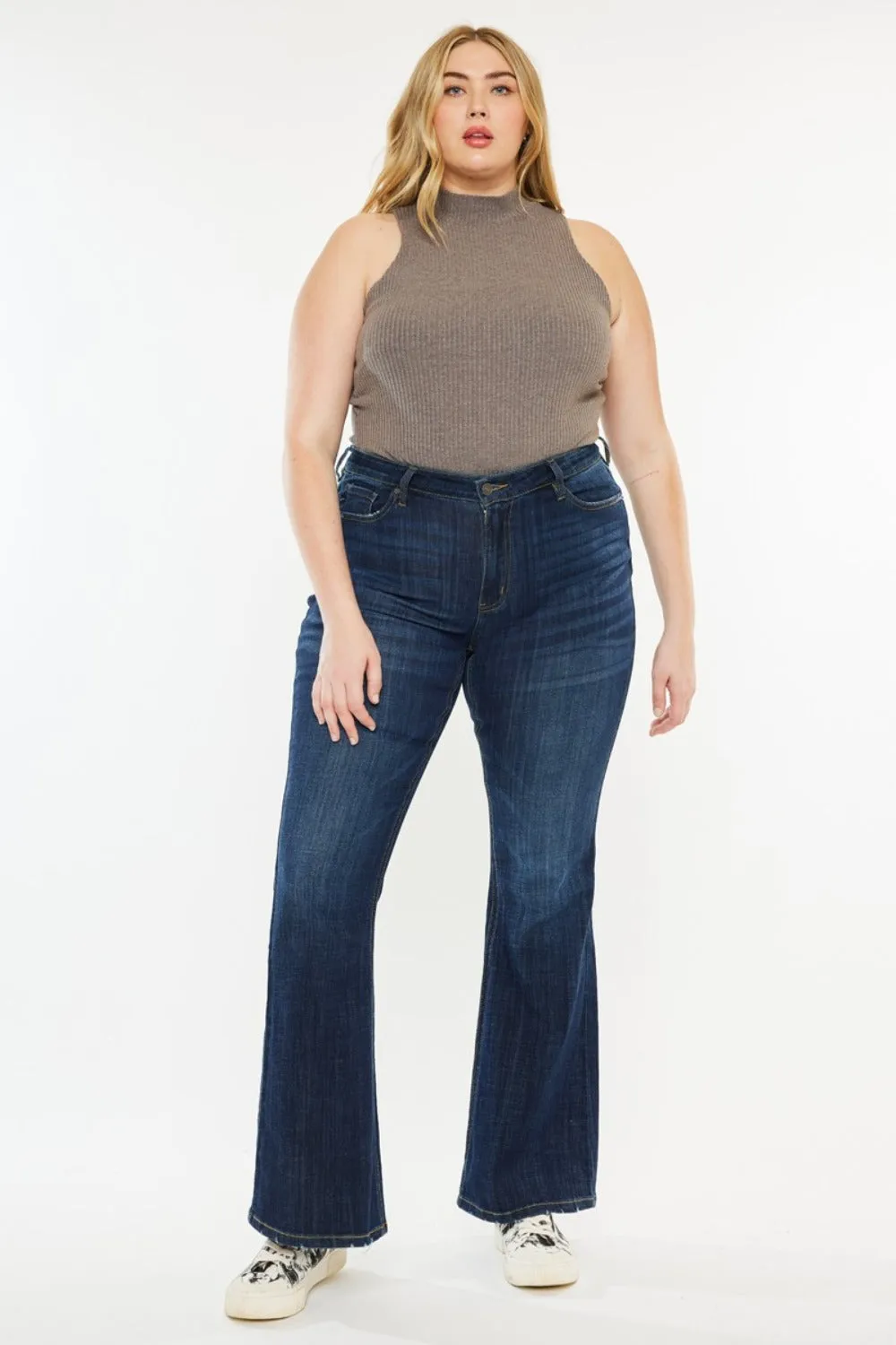 Mid Rise Flare Jeans