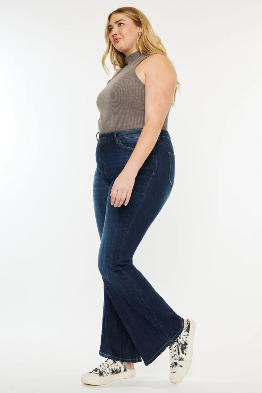 Mid Rise Flare Jeans