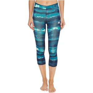 New Balance Women's Impact Print Capri - Blue