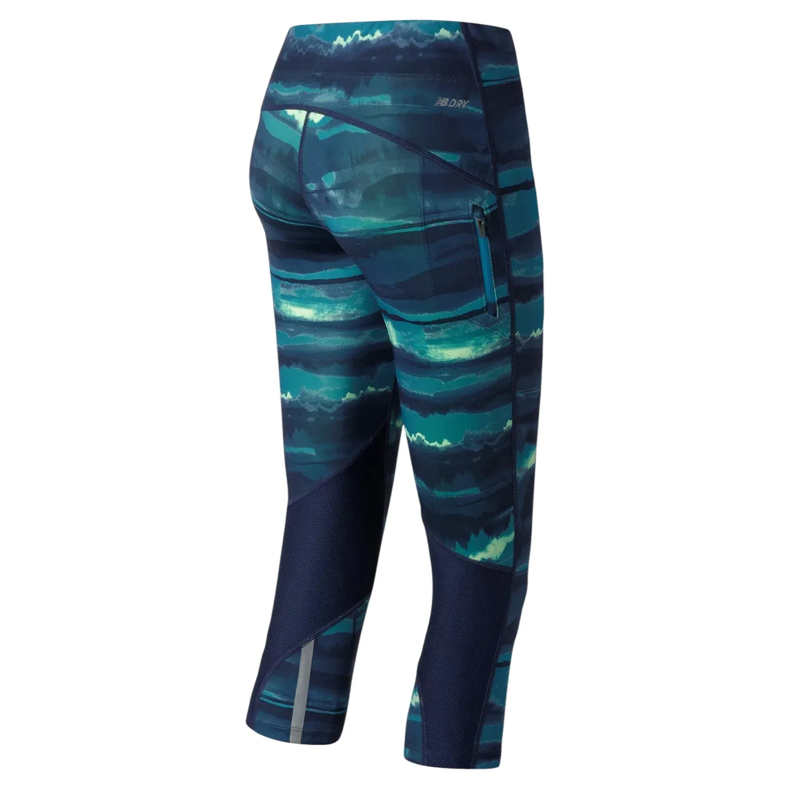 New Balance Women's Impact Print Capri - Blue