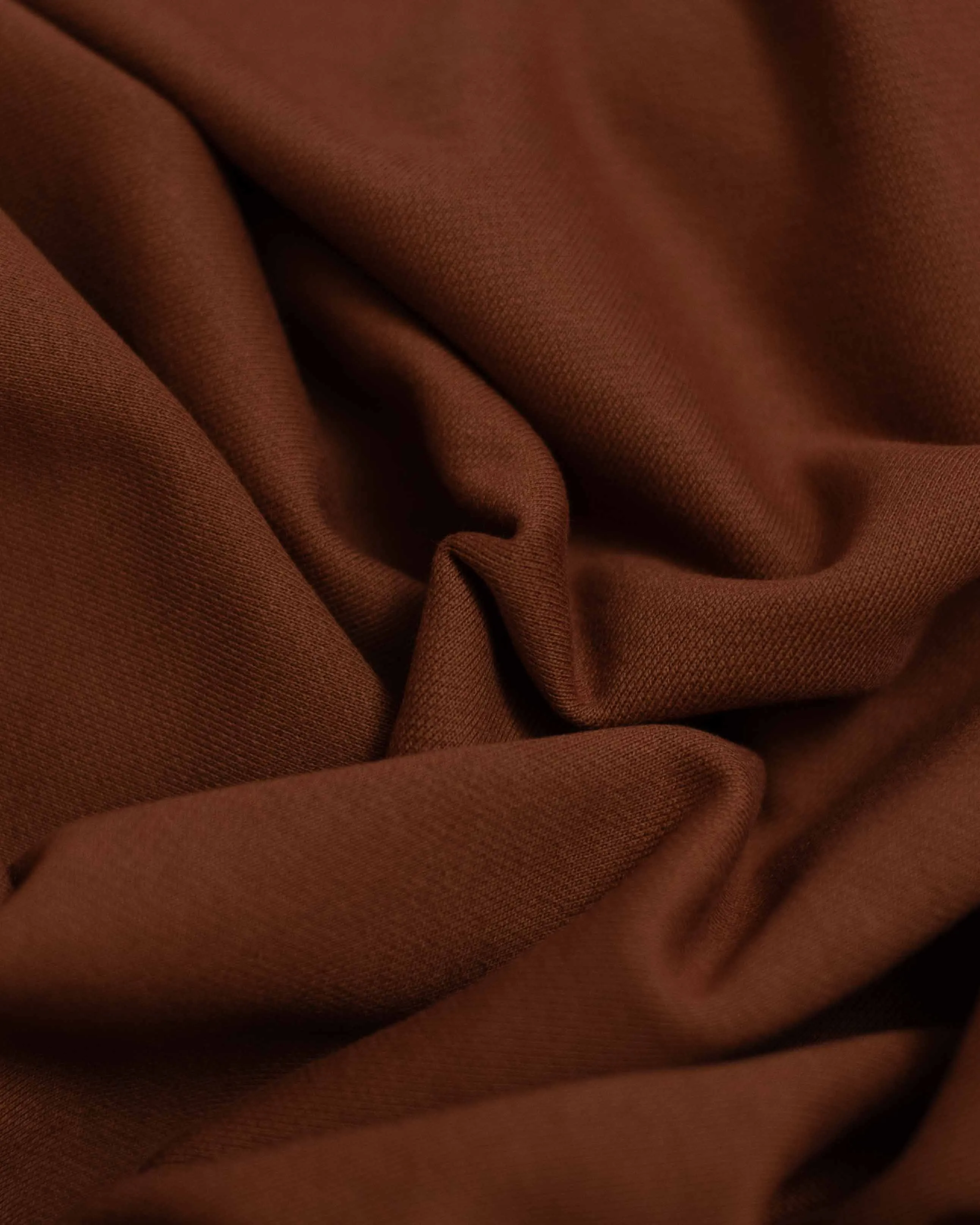 Pecan Brown Organic Cotton French Terry (extra wide)