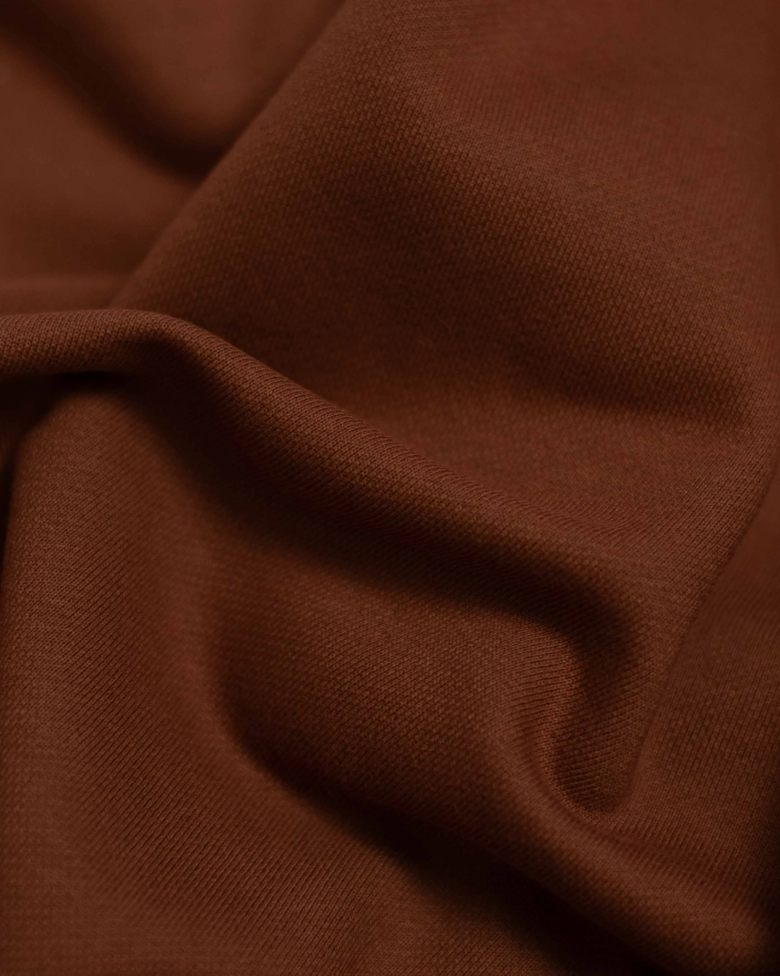 Pecan Brown Organic Cotton French Terry (extra wide)