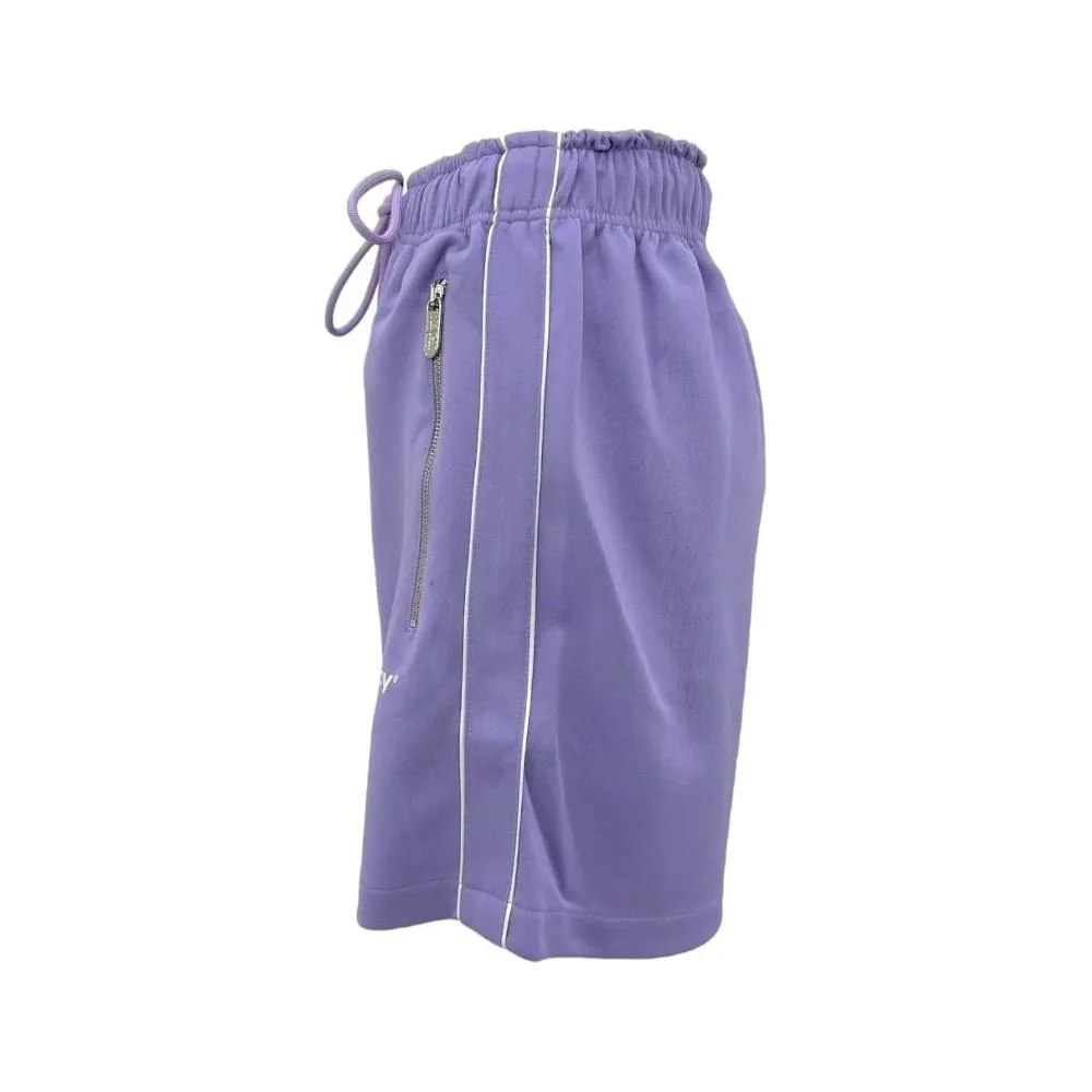 Pharmacy Industry Chic Purple Bermuda Shorts with Side Stripes