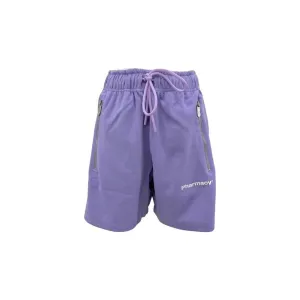 Pharmacy Industry Chic Purple Bermuda Shorts with Side Stripes