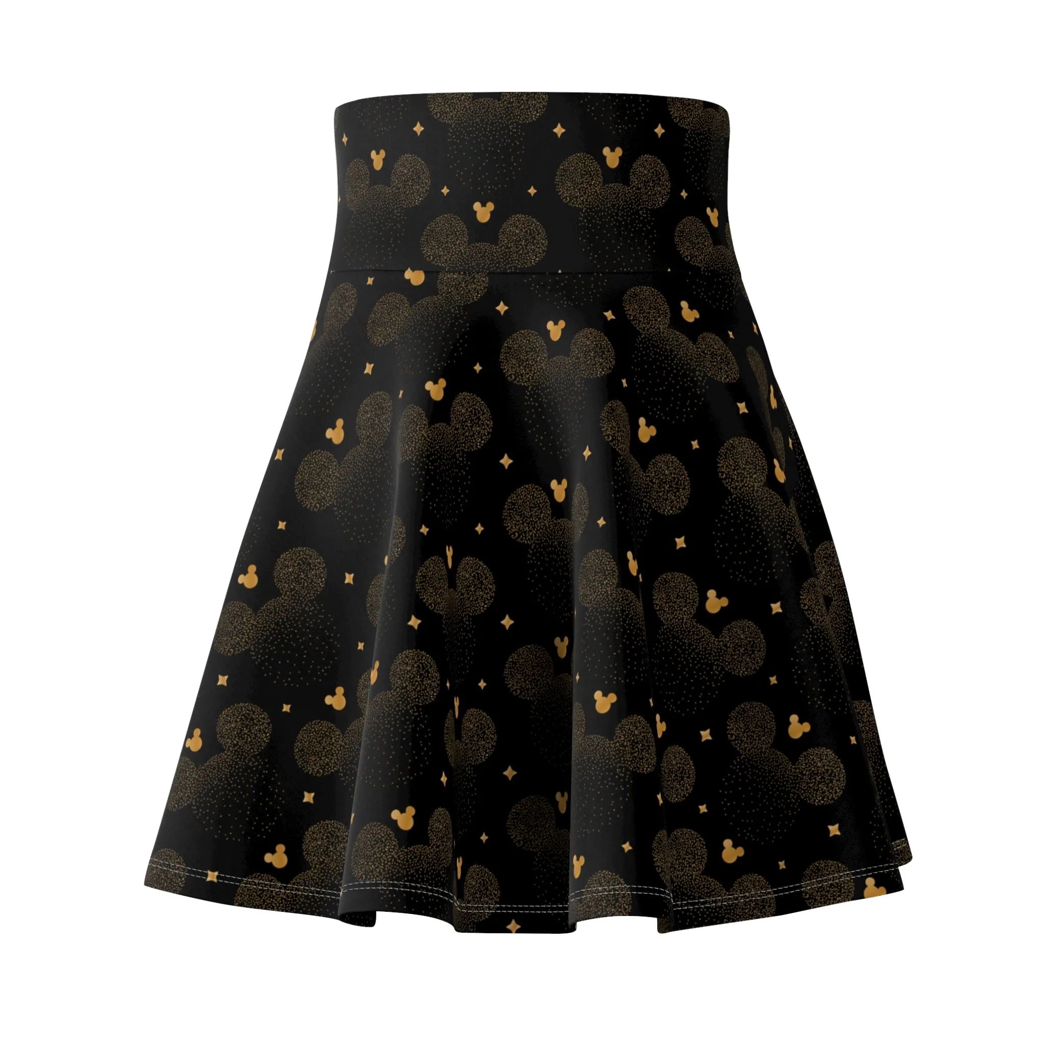 Shimmering Gold Women's Skater Skirt