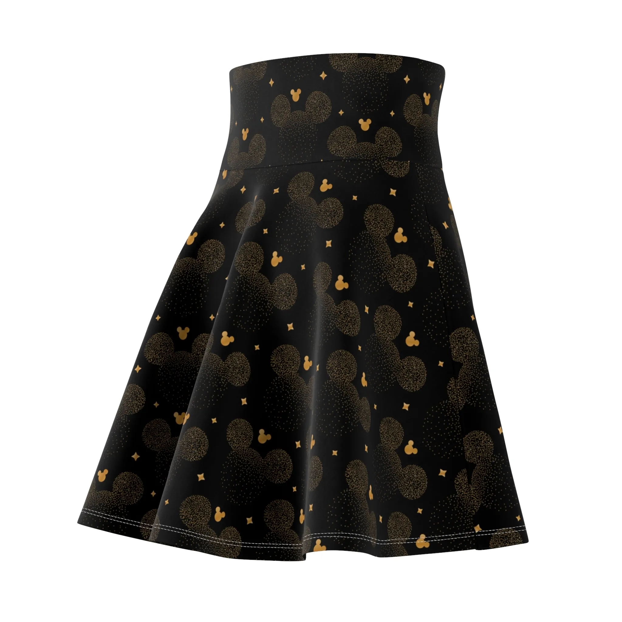 Shimmering Gold Women's Skater Skirt