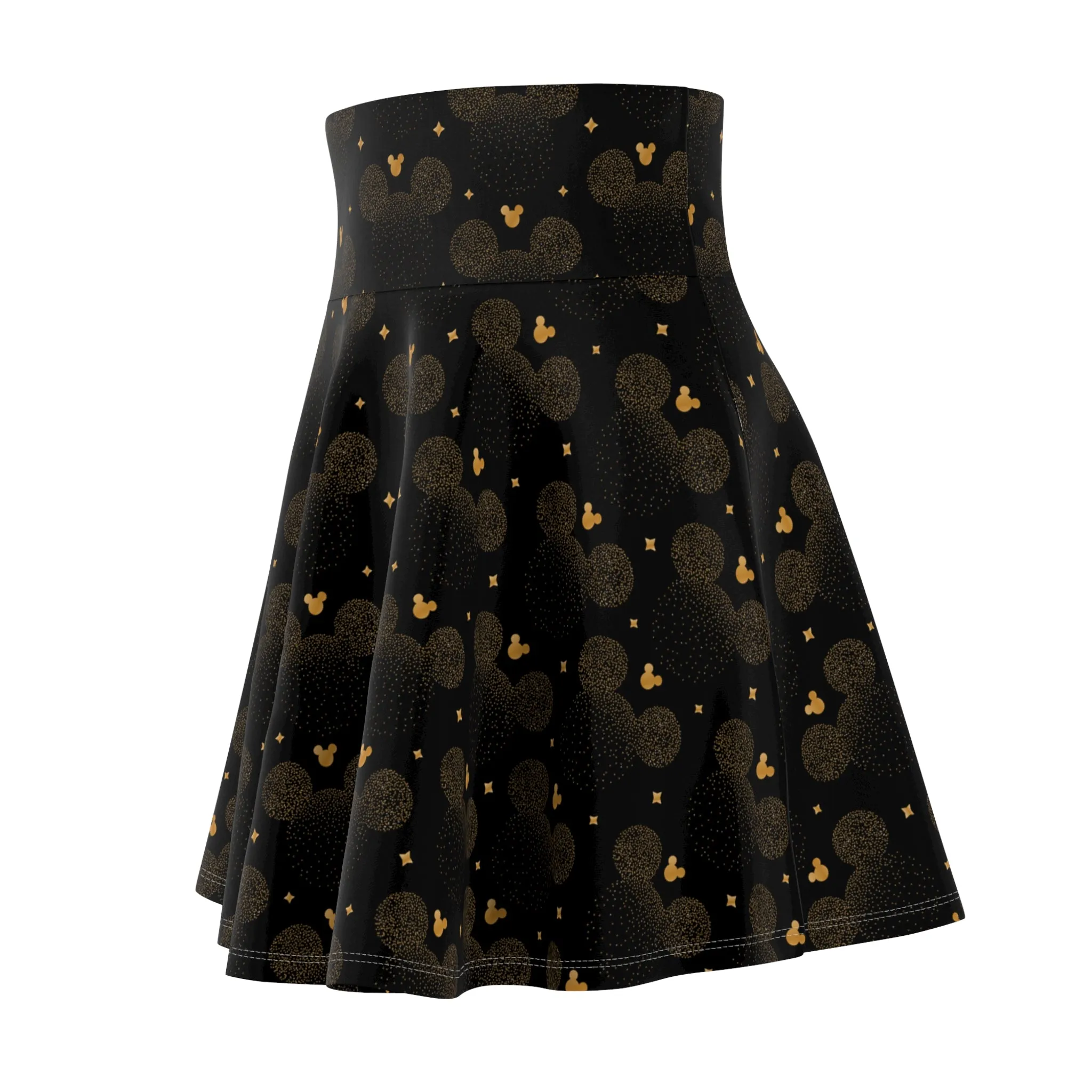 Shimmering Gold Women's Skater Skirt