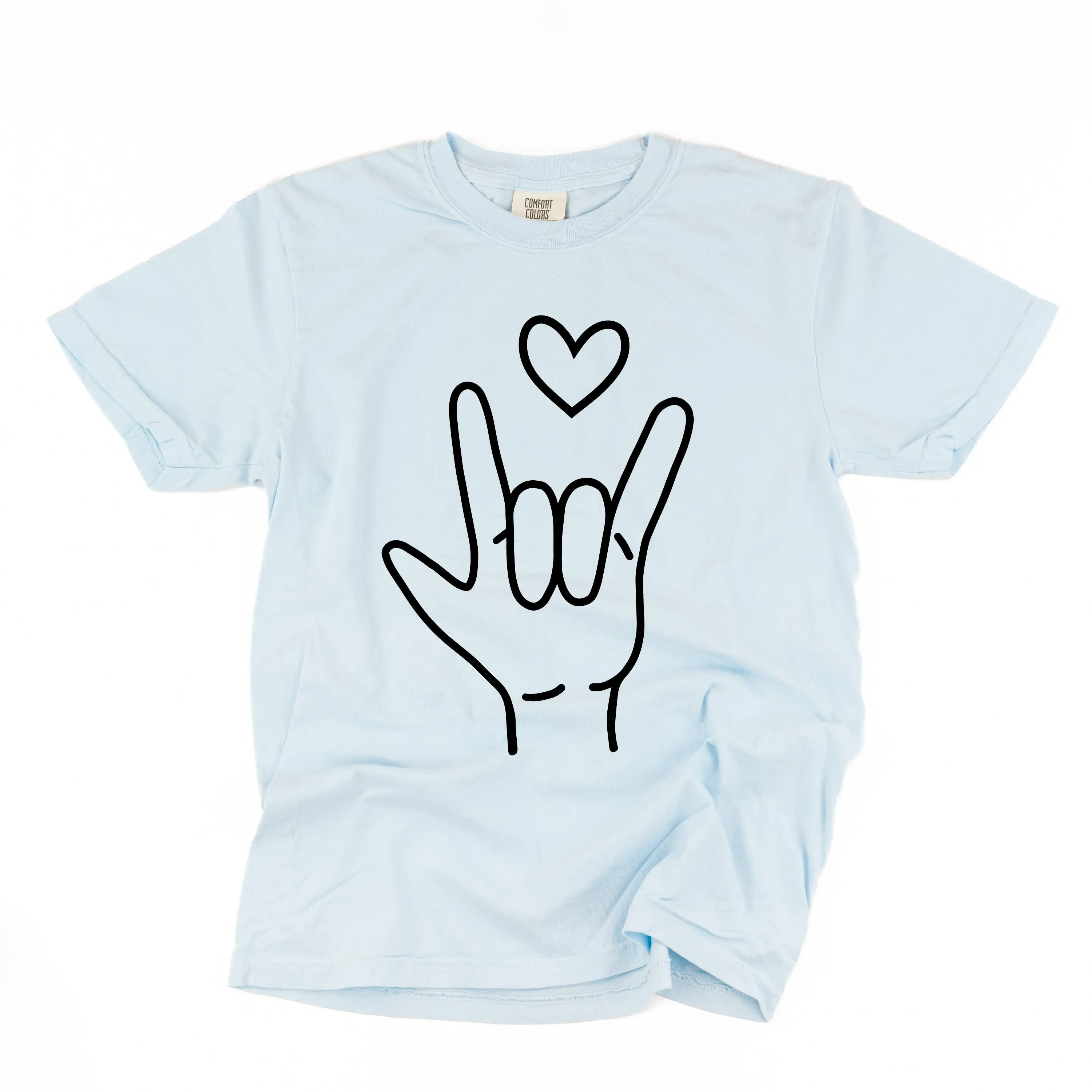 Sign Language - I Love You - Comfort Colors Tee