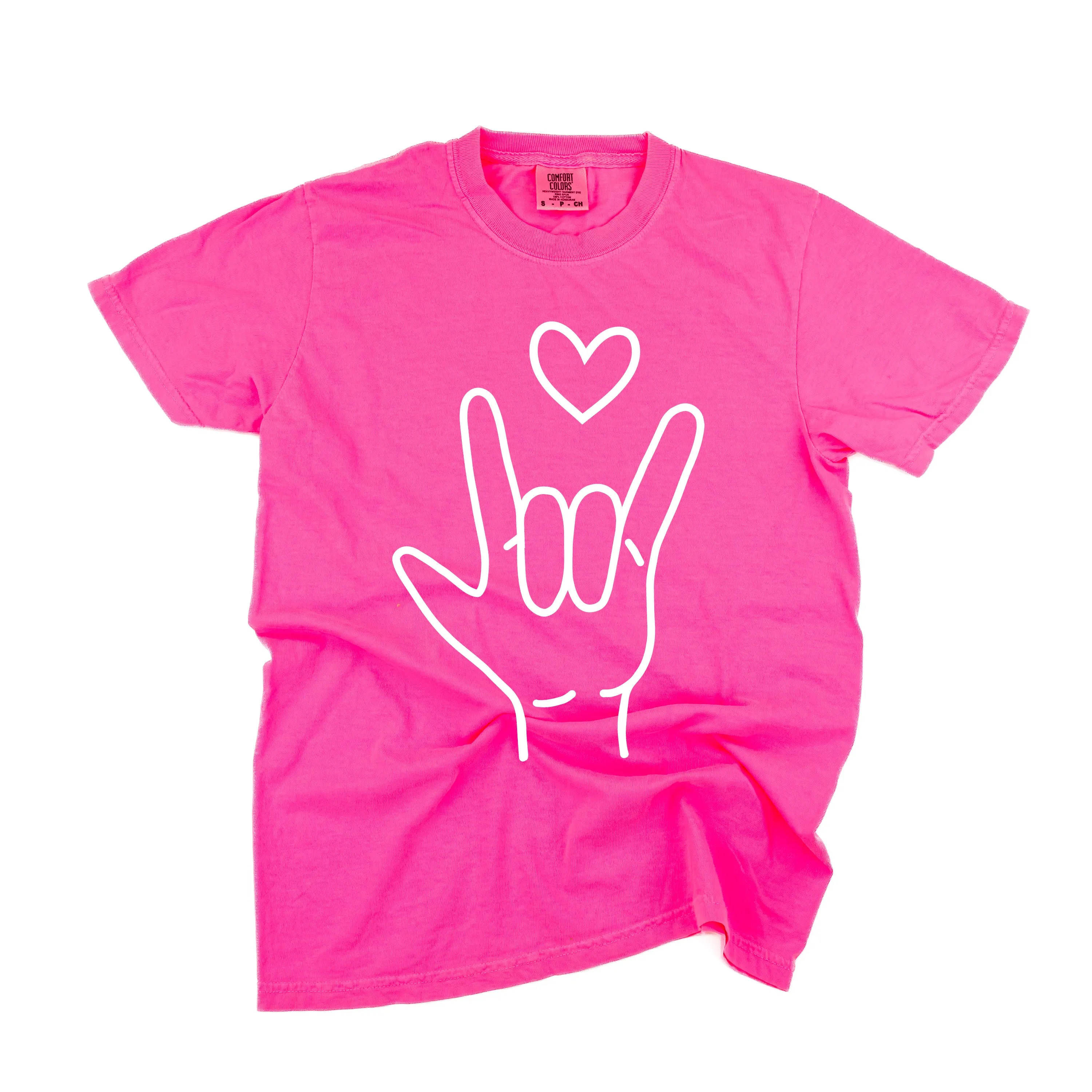 Sign Language - I Love You - Comfort Colors Tee