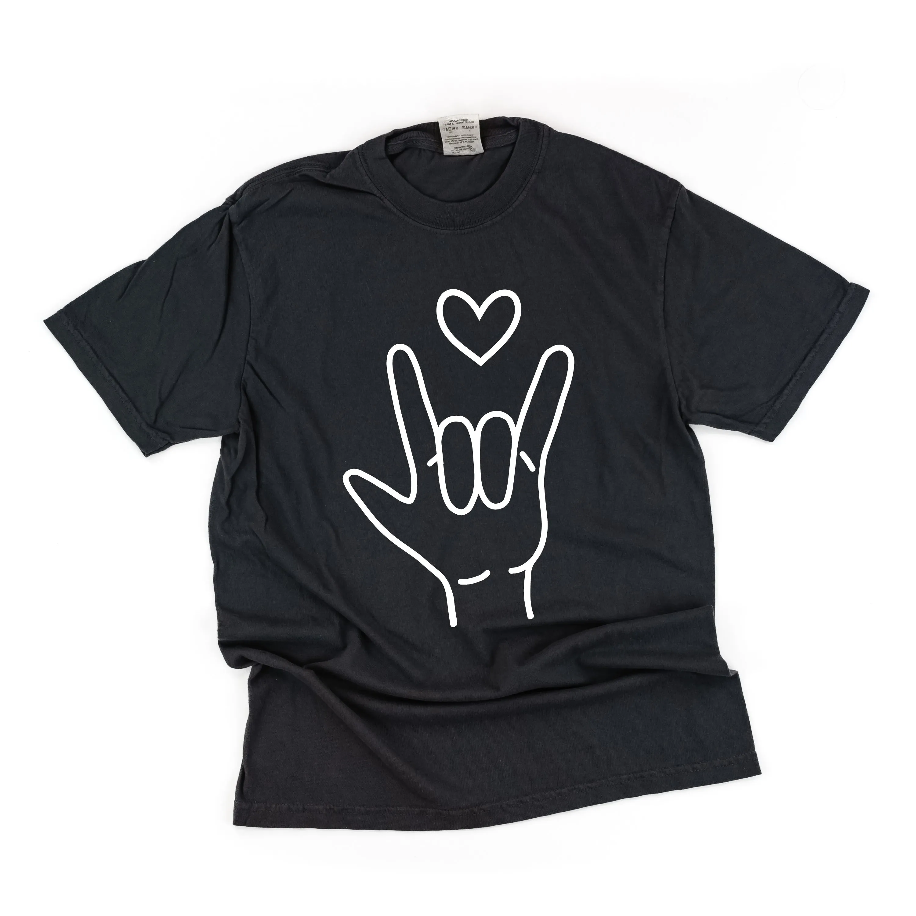 Sign Language - I Love You - Comfort Colors Tee