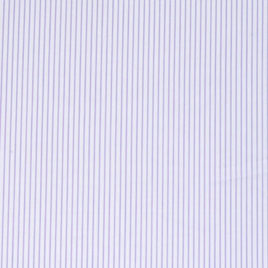 Soft Purple Striped Stretch Shirting Cotton