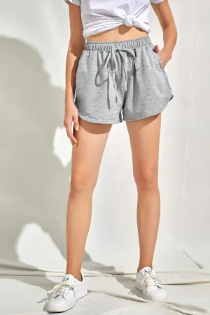 Solid Grey Track Shorts