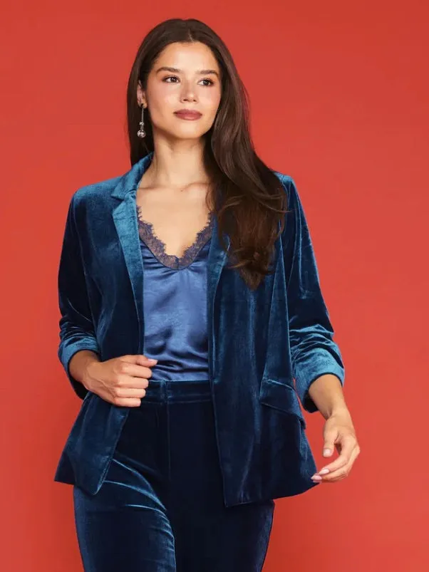 Sophia Velvet Blazer