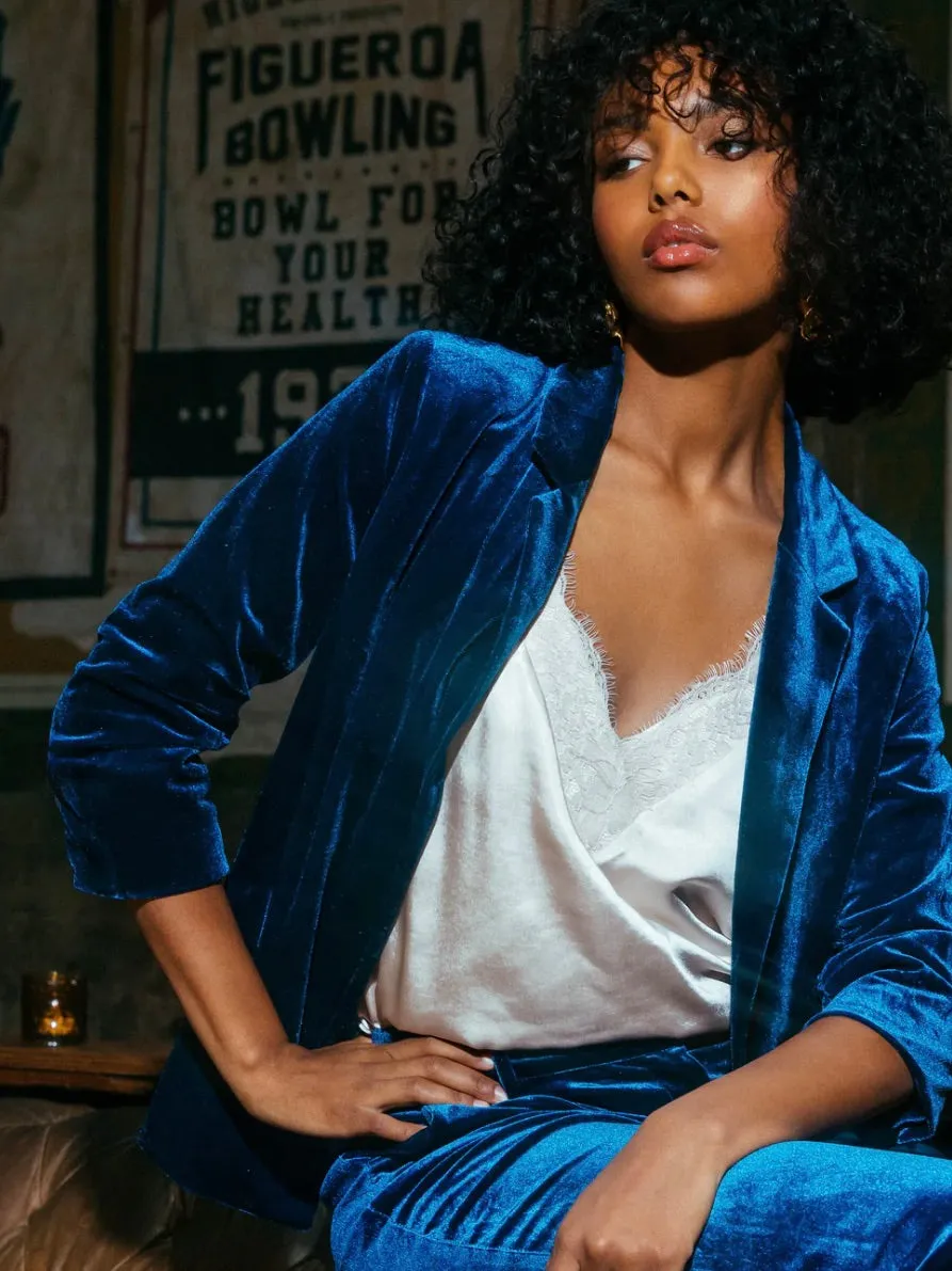 Sophia Velvet Blazer