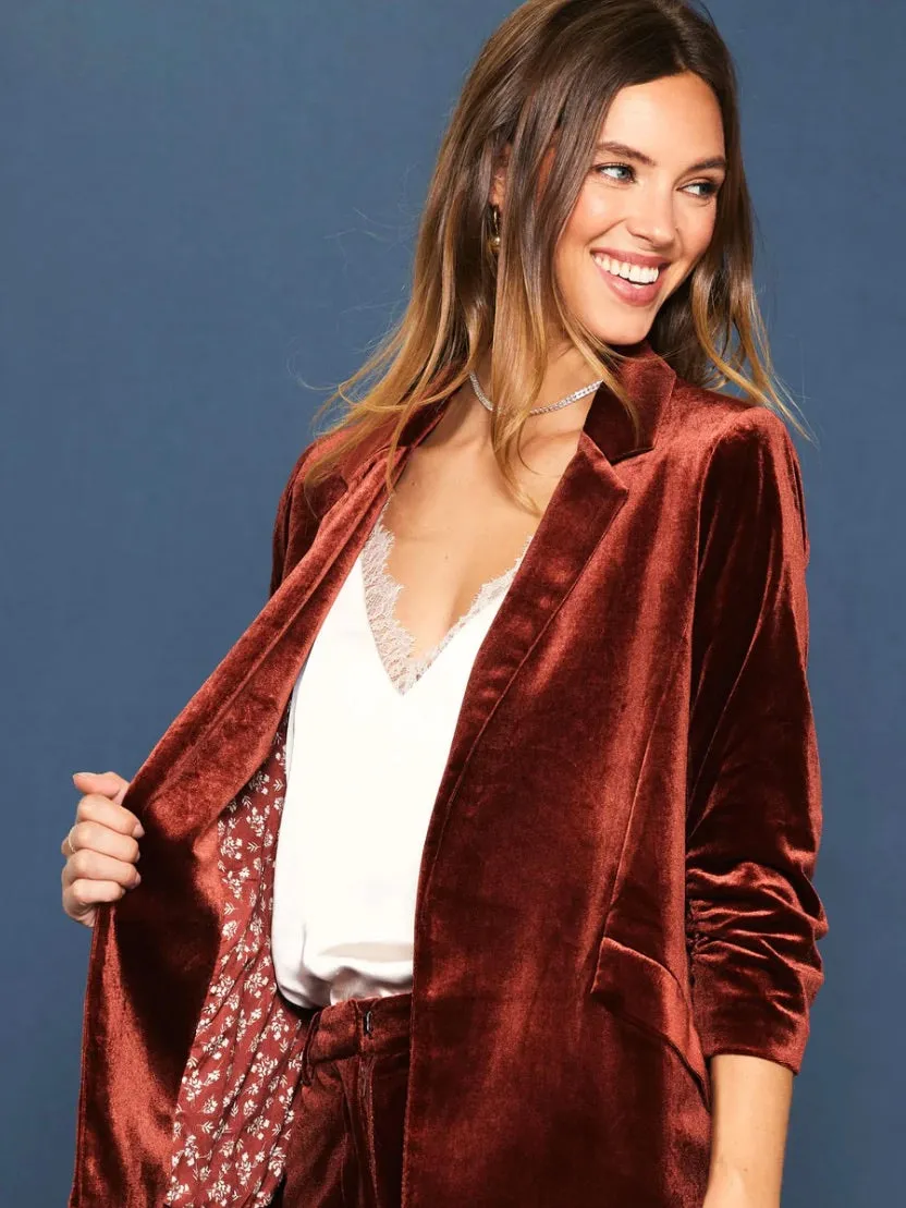 Sophia Velvet Blazer