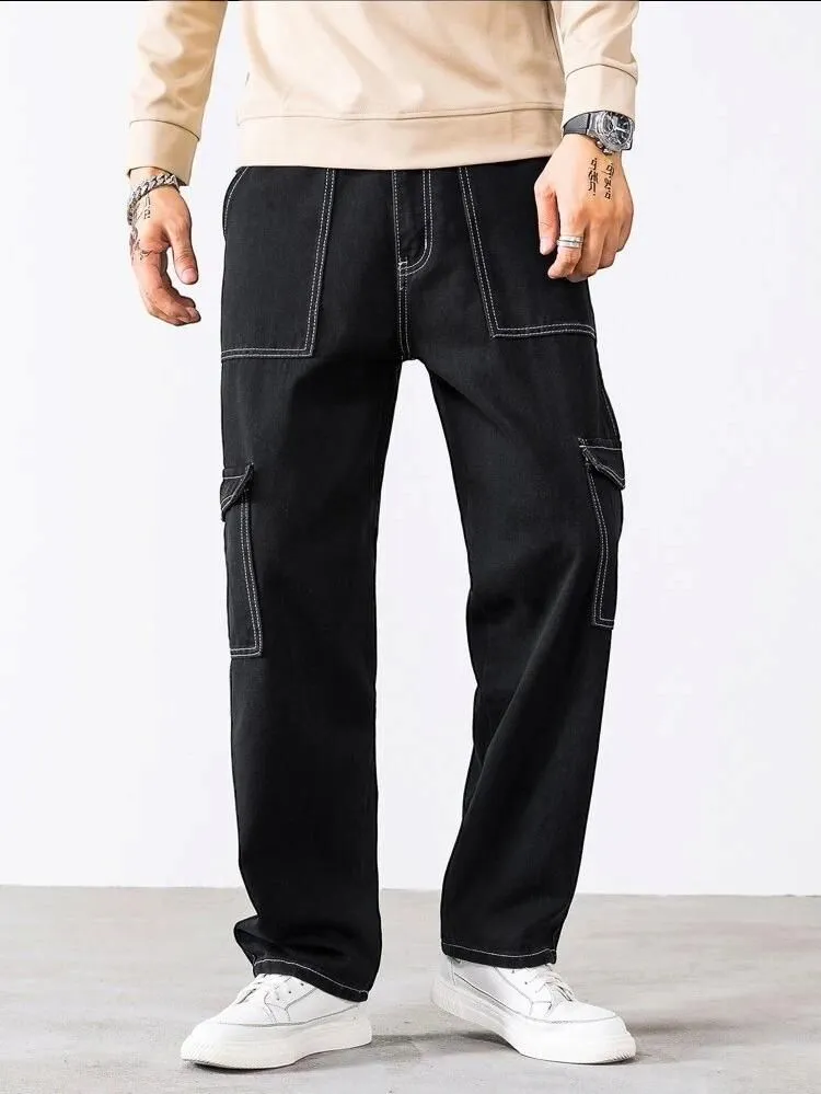 Sprouted Men's Black Cargo Jeans