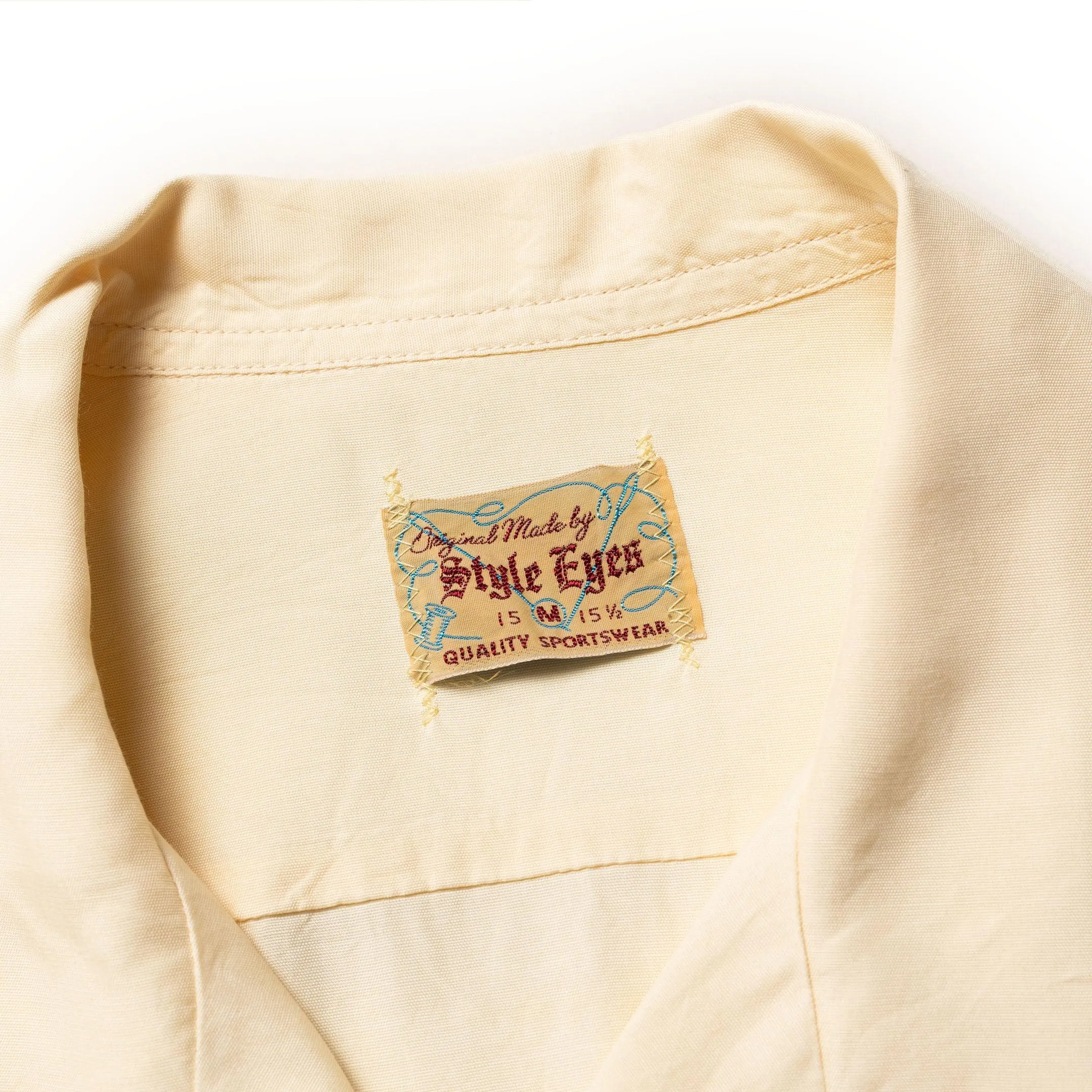 Style Eyes by Toyo Enterprise Plain Rayon Bowling Shirt Off White