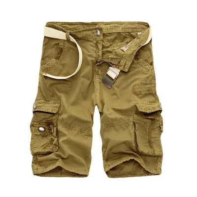 Summer Men Shorts Fashion Plaid Beach Shorts Mens Casual Camouflage Shorts Military Short Pants Male Bermuda Cargo Overalls