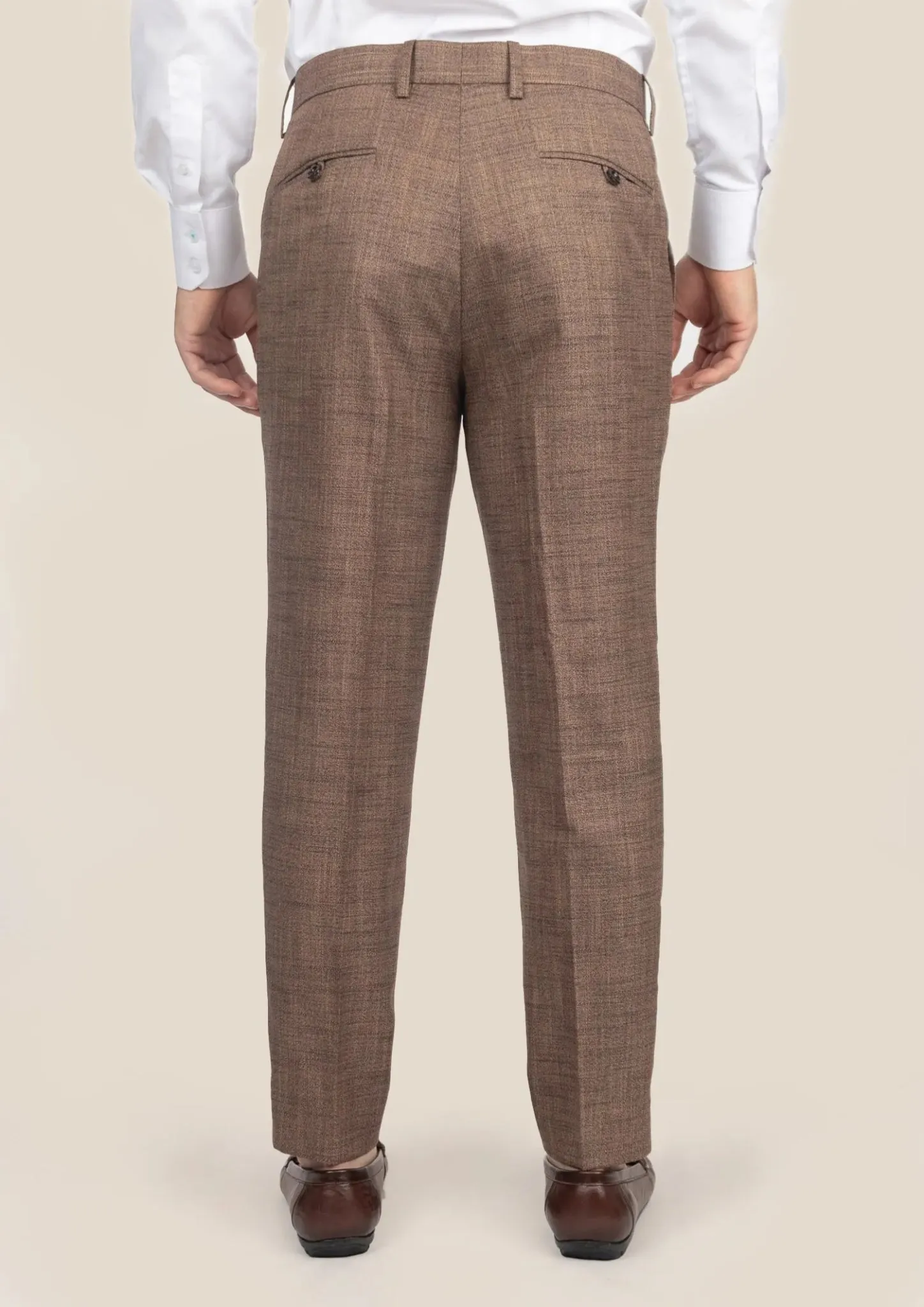 Tawny Brown Hopsack Pants