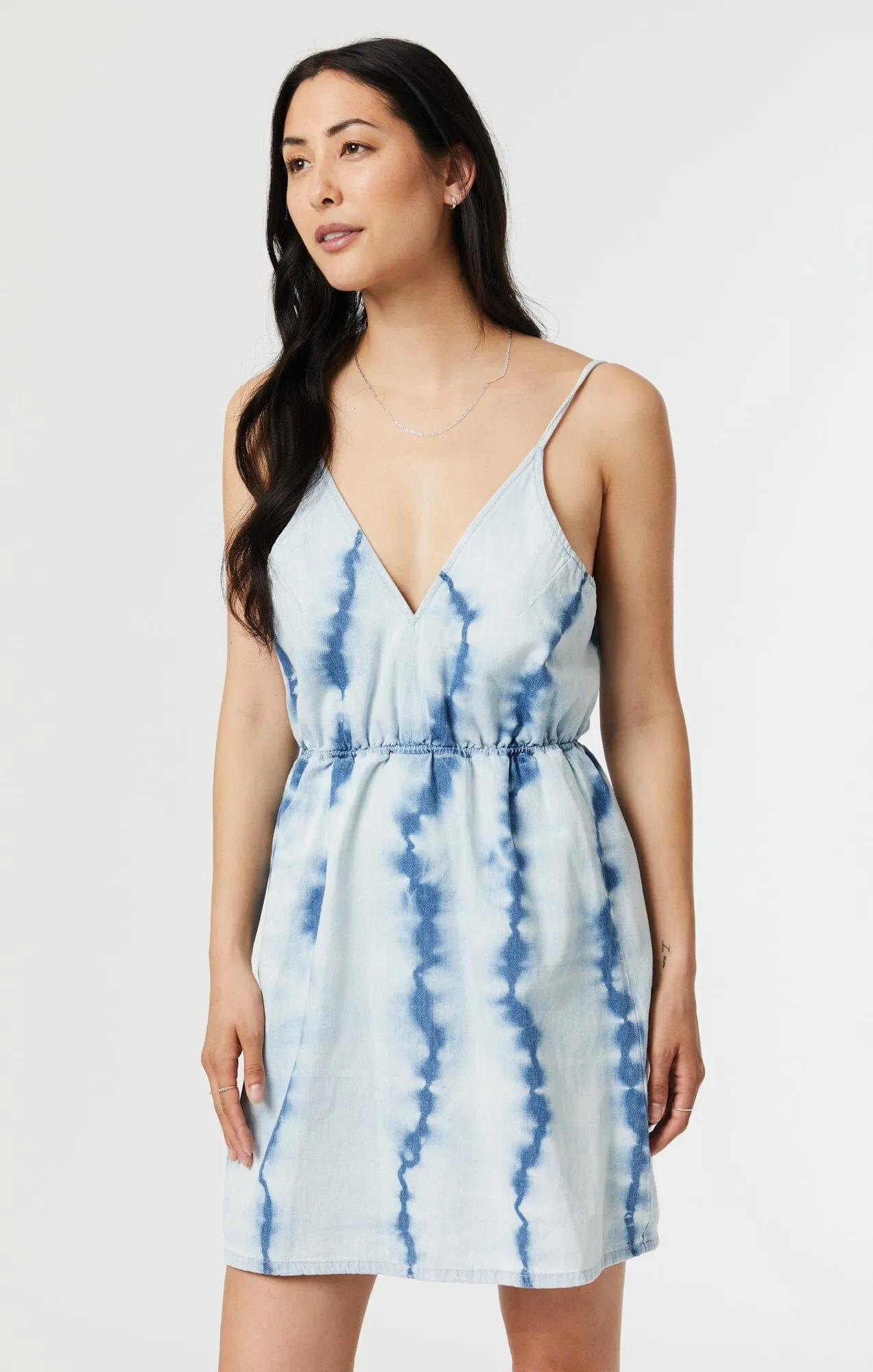 TIE DYE DRESS IN INDIGO