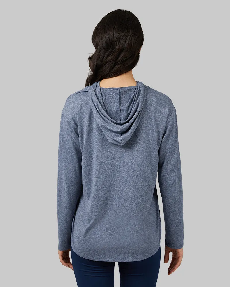 WOMEN'S COOL LONG SLEEVE HOODED T-SHIRT