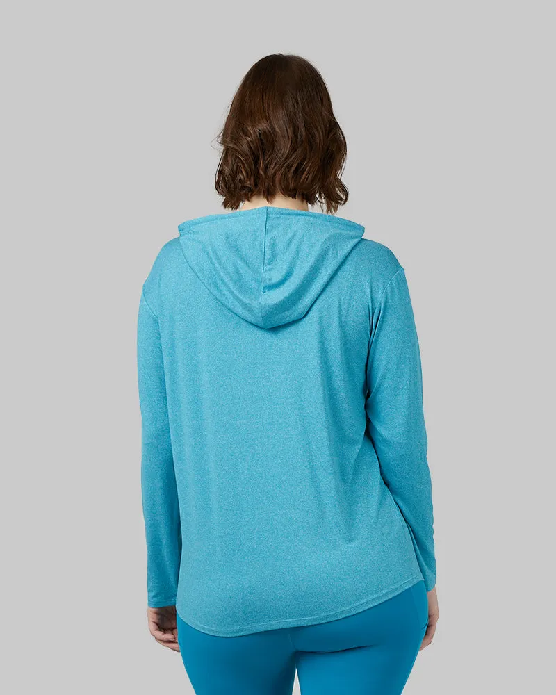 WOMEN'S COOL LONG SLEEVE HOODED T-SHIRT