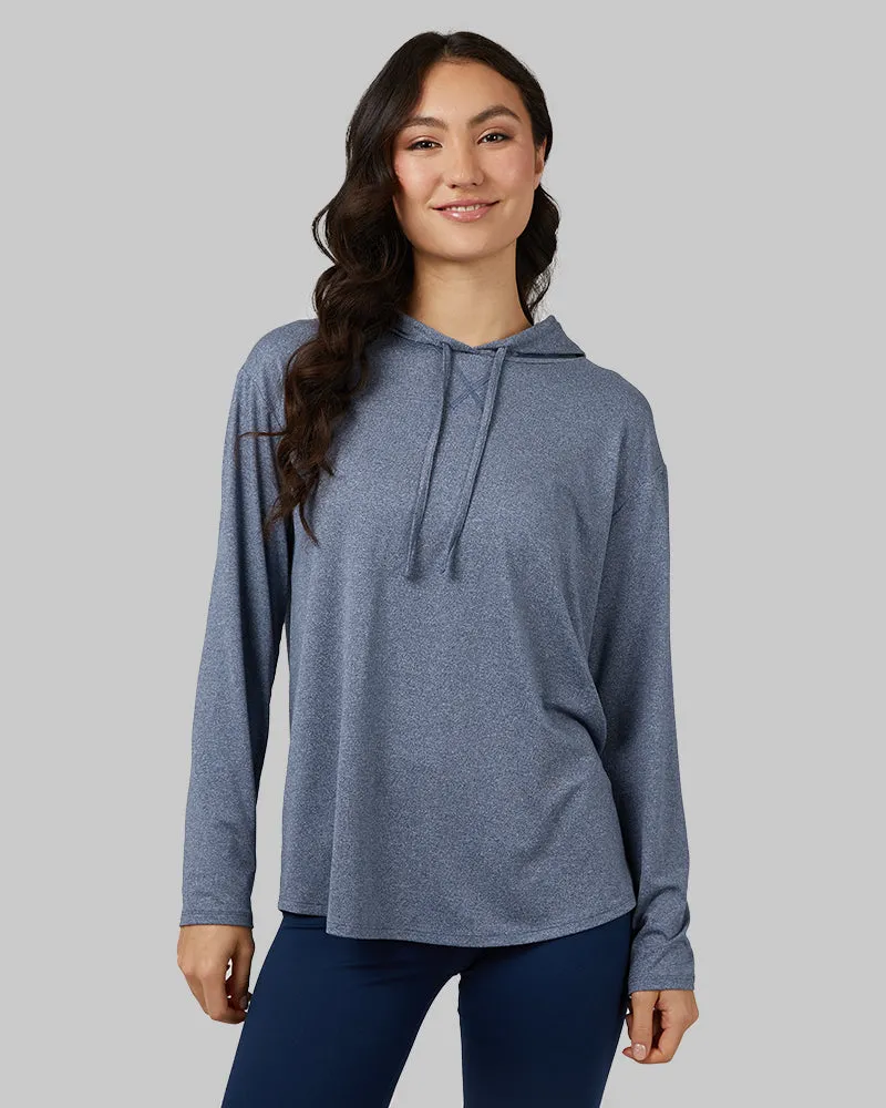 WOMEN'S COOL LONG SLEEVE HOODED T-SHIRT